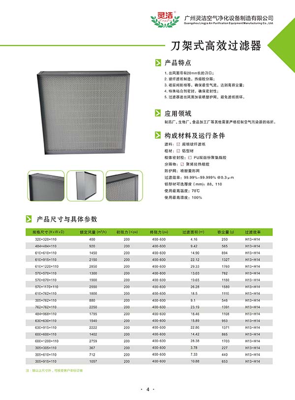 刀架式高效過(guò)濾器